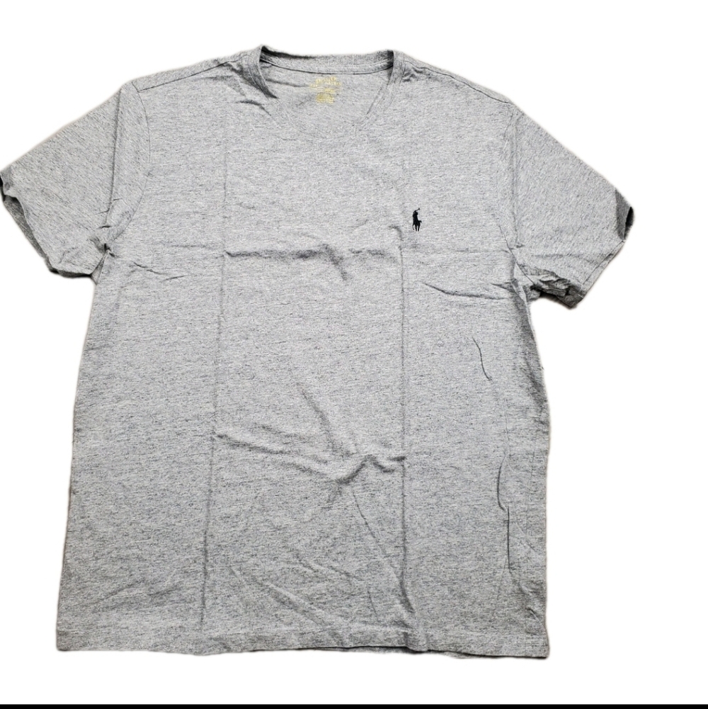 Polo Ralph Lauren Shirt Mens Large 180/100A Gray Short Sleeve Pony Crew TShirt